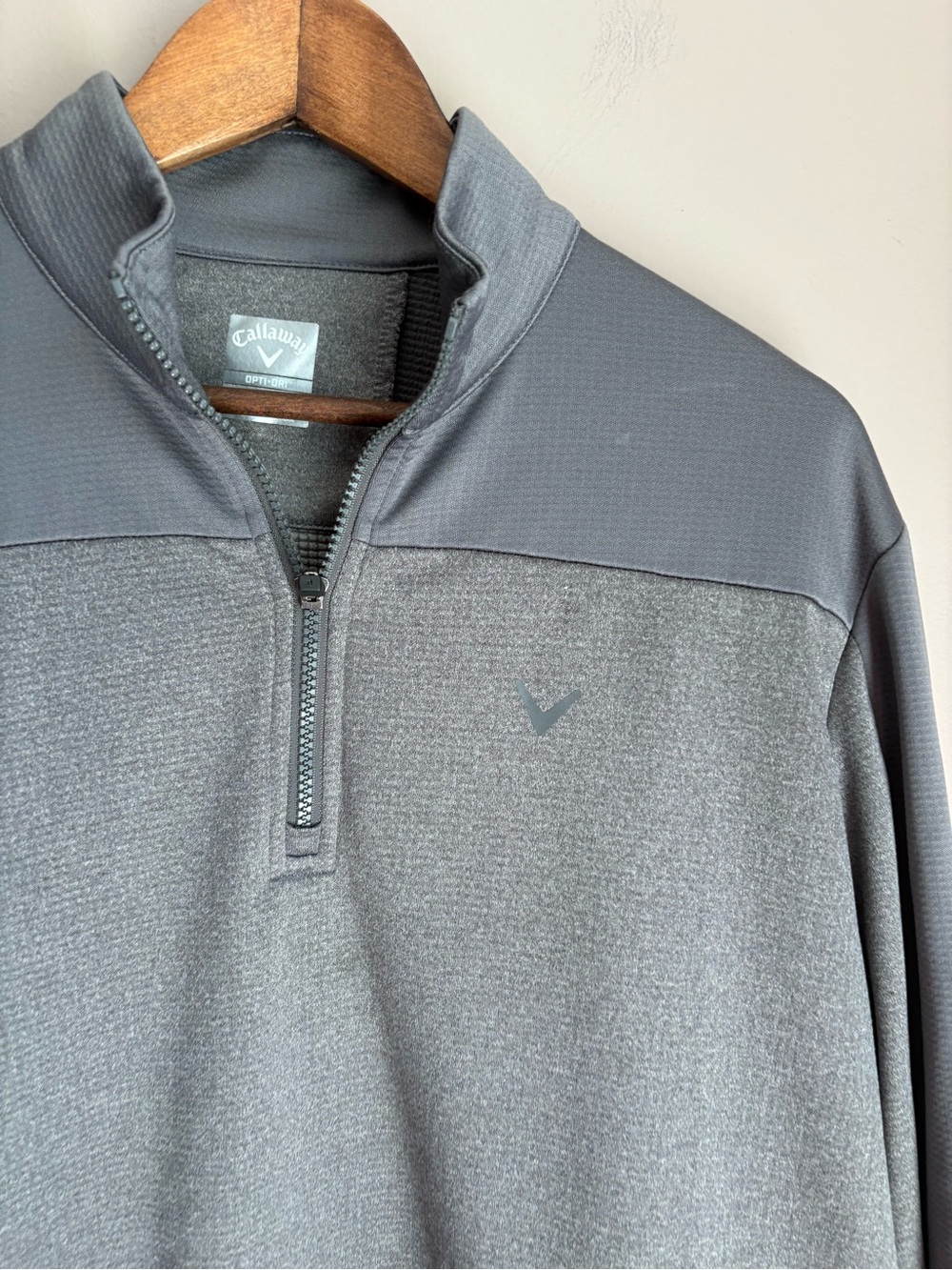 Callaway Golf Opti-Dri 1/4 Zip Pullover Gray Size Medium - Picture 2 of 8